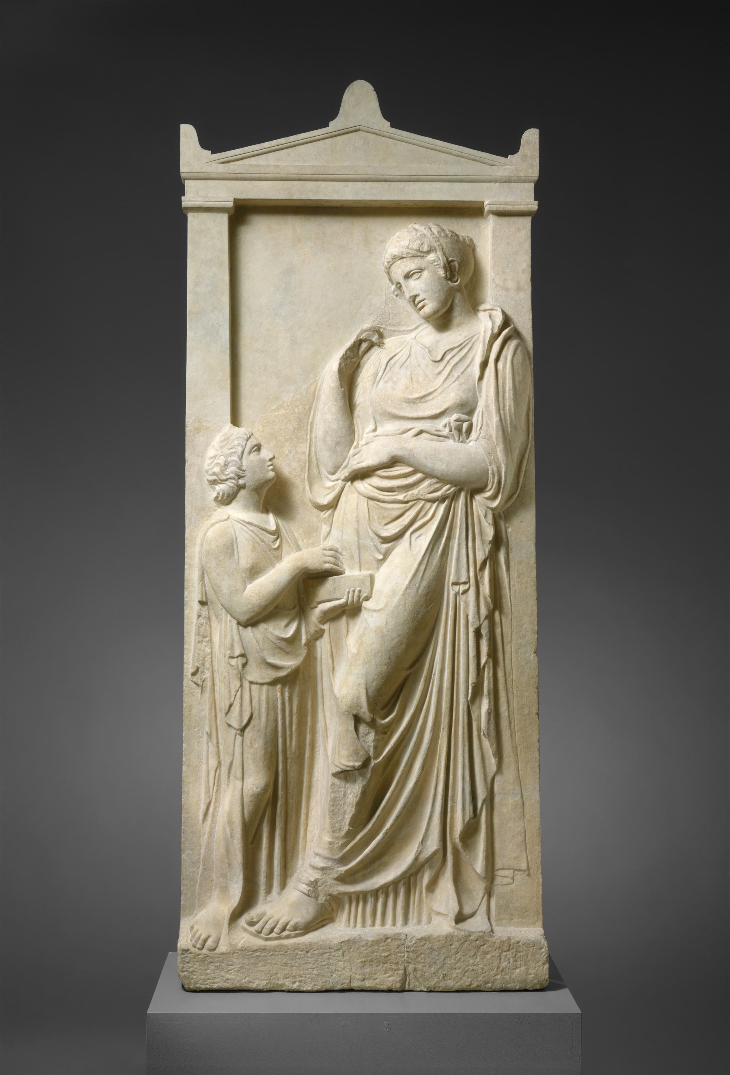 Marble grave stele, 4th century BC
